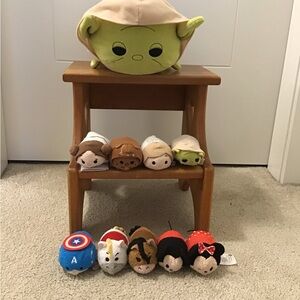 Disney Tsum Tsum Plush Collection - Green, Brown, Red, Blue